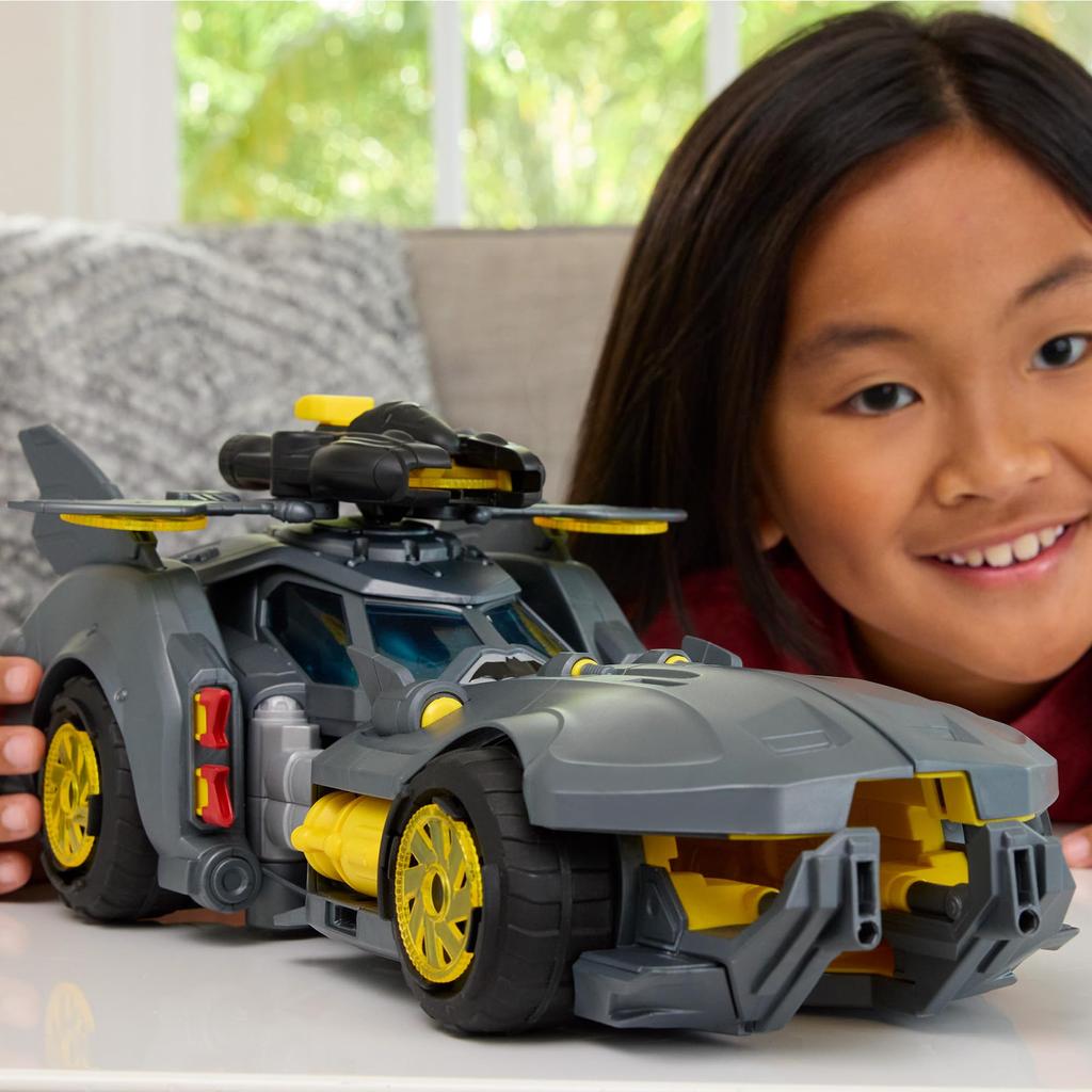 Mattel DC Transformable Batmobile Vehicle Transformation Gimmick Batlink Compatible Ages Black JMD52 4+