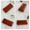 Elegant Women's PU Leather Wallet Multiple Card Slots Zipper Long Wallets Lady Purse Suitable for Everyday Use