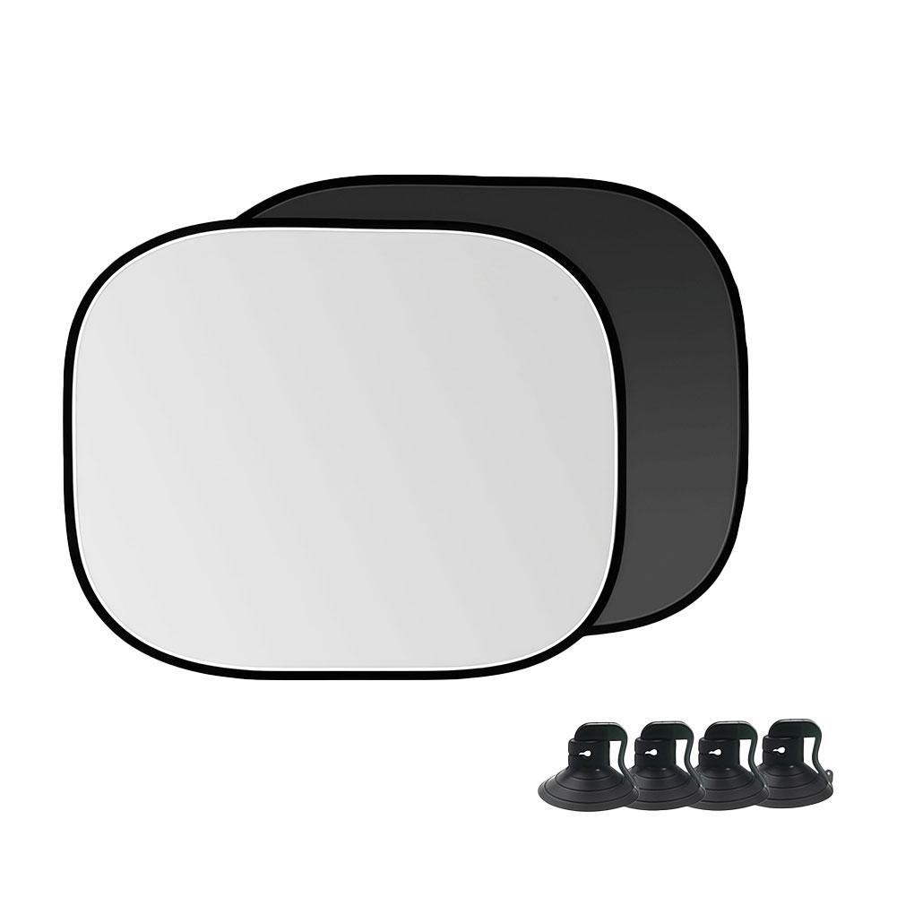 Car Titanium Silver Sun Visor Sunshade UV Protector Reflective Fabric Car Window Sunshade Front Rear Back Window Summer Protect