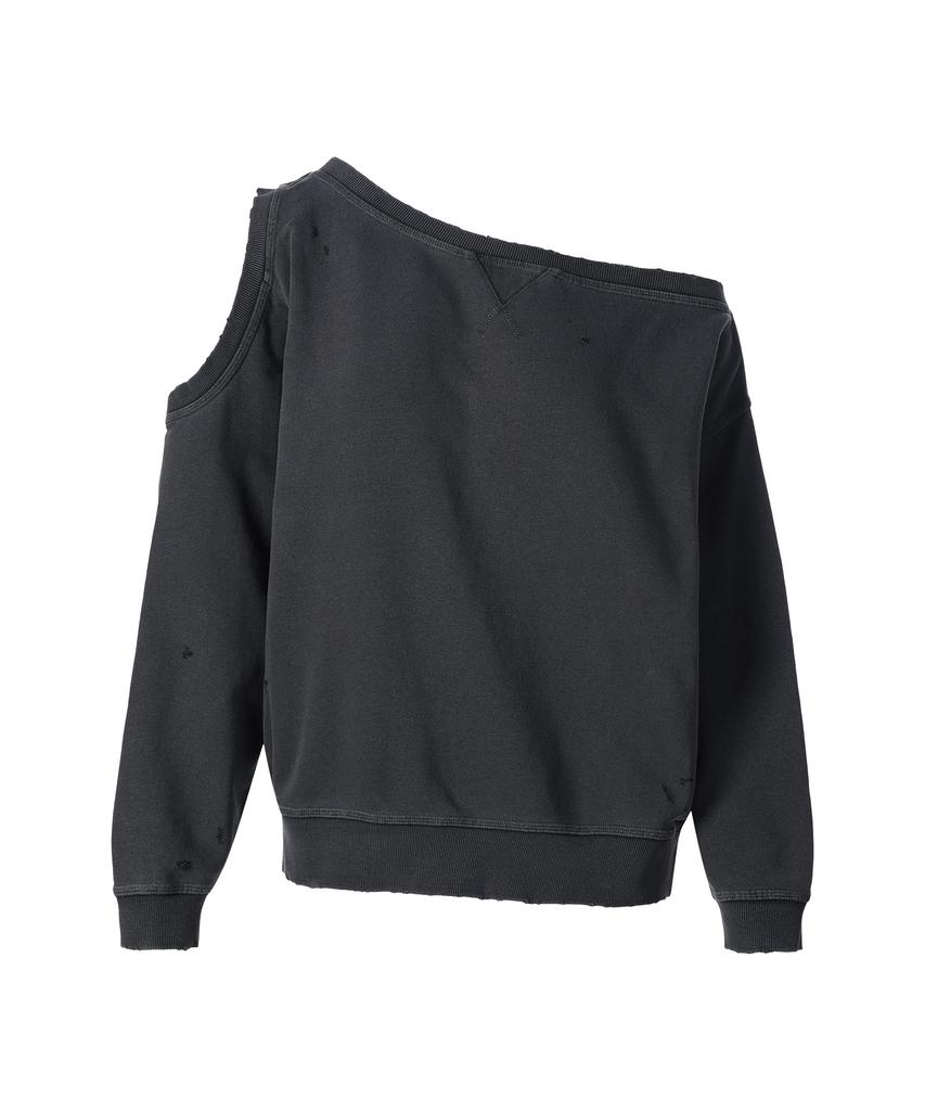 THEVINYLHOUSE Open Shoulder Sweatshirts(W) Charcoal