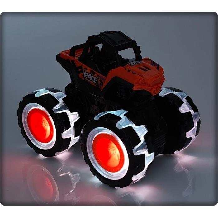 Monster Truck Off-Road Car Jeep Auto Off Road Sound Light Orange
