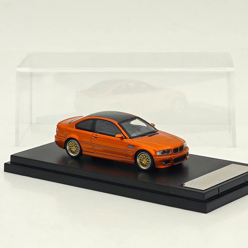 SW X SH 1/64 E46 M3 Coupe Rennsport Modell Die-Cast Metallauto Miniatur Limitierte Sammlung Spielzeugfahrzeugmodelle