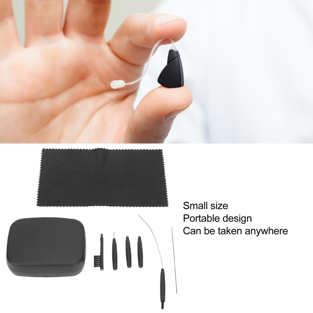 8pcs Hring Amplifier Clning Tools rwax Removal Lightweight Complete Professional Brush Set