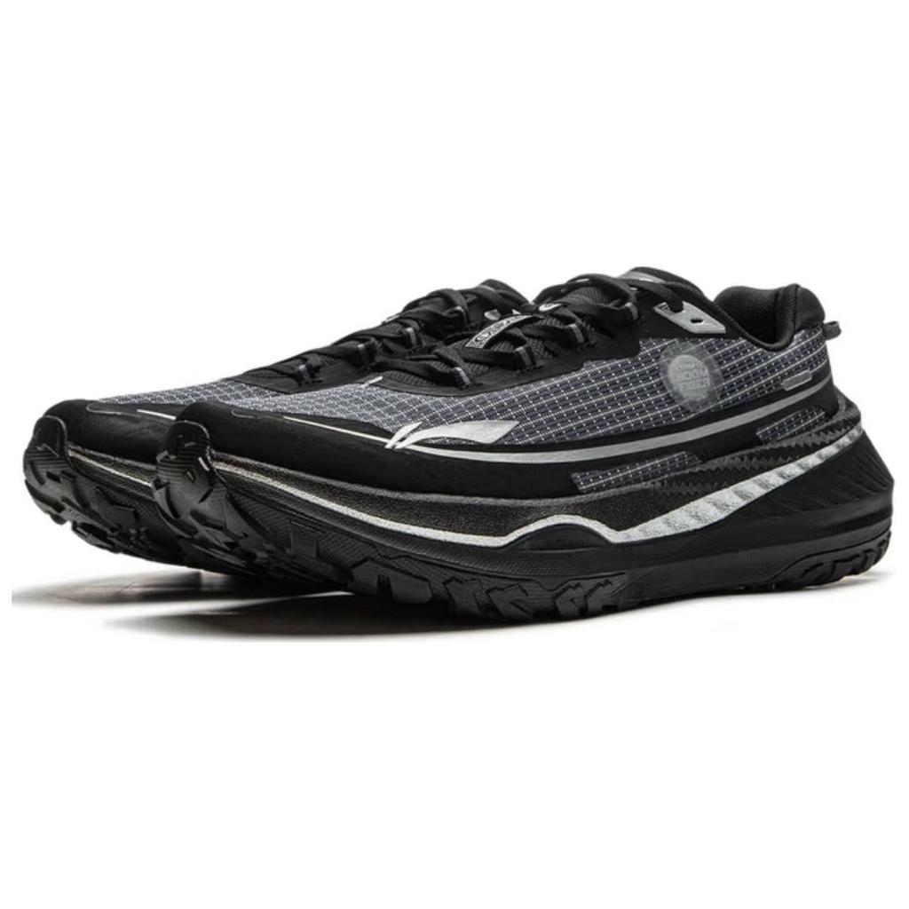 New LiNing Di Lu V2 Cushioning Anti Slip And Wear Resistant Rebound Low Top Trail Running Shoes Men's Black ARNU009-5