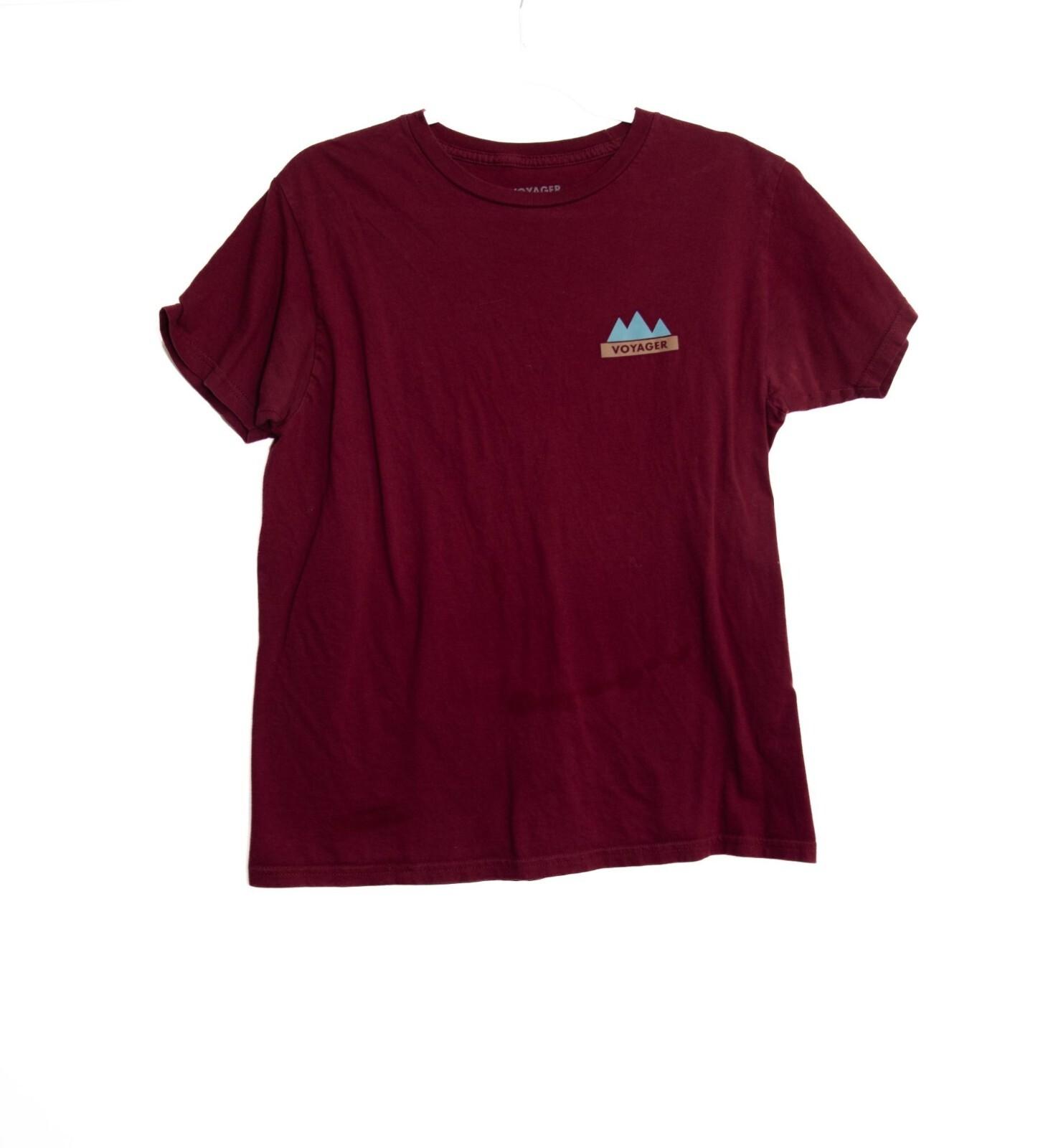 Voyager Mens Maroon Crew Neck T-Shirt M XXL