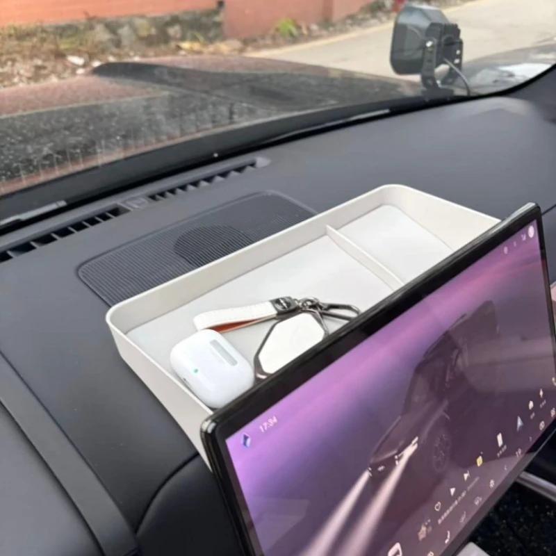 Center Console Screen Rear Storage Box for BYD Leopard 7 Titanium 7 Anti-Slip Dashboard Hidden Interior Storage Accessory