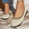 Damen Ballett Einfach Bequem Flach Damen Groß Frühling Neue Mode Schuhe Damen Runde Spitze Atmungsaktiv Flacher Mund Schuhe