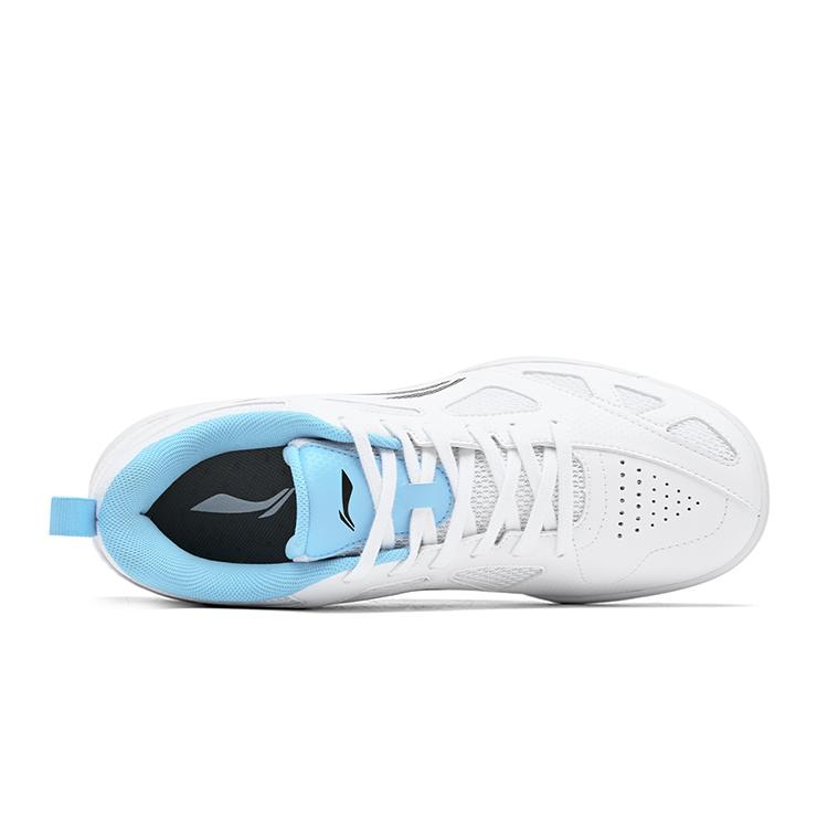 Li Ning Breathable Support Lightweight Casual Scenario Low top Table Tennis Shoes Unisex White Blue APPU031-3