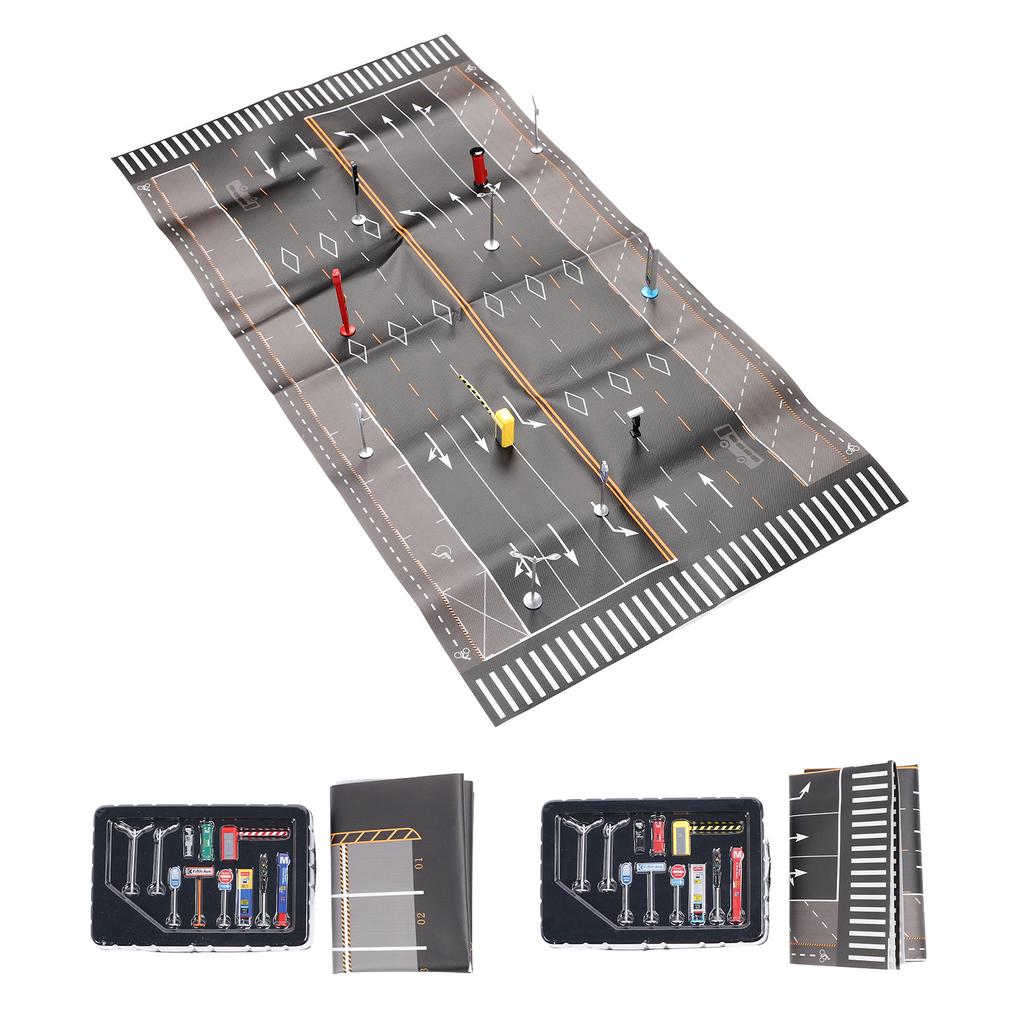 Miniature Traffic Road Model Toy Lifelike Educational Interactive Decorative Miniature Traffic Road