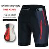 Mens Cycling Shorts With 3 Pockets Quick-Dry Breathable Padding Road Mountain Bike Ride