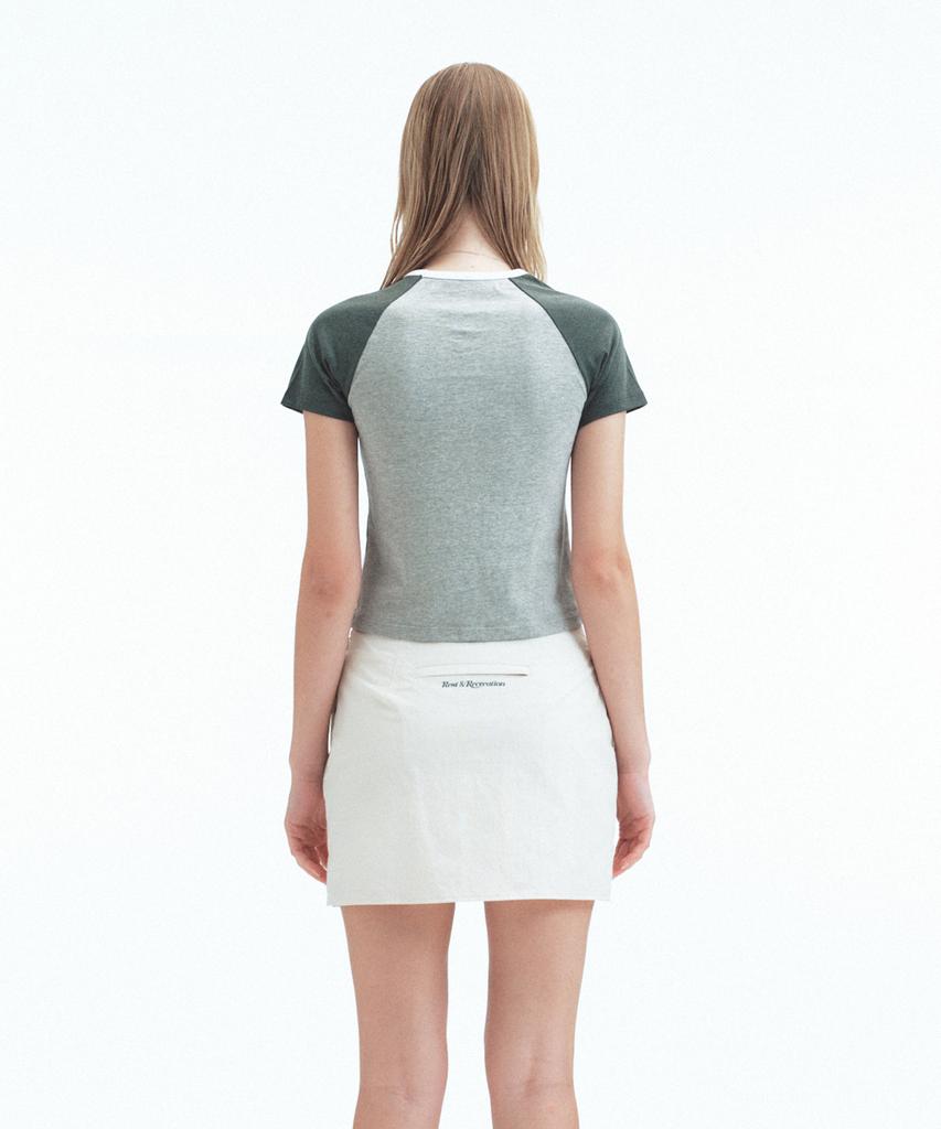 REST&RECREATION Raglan Half Sleeve Top - Gray