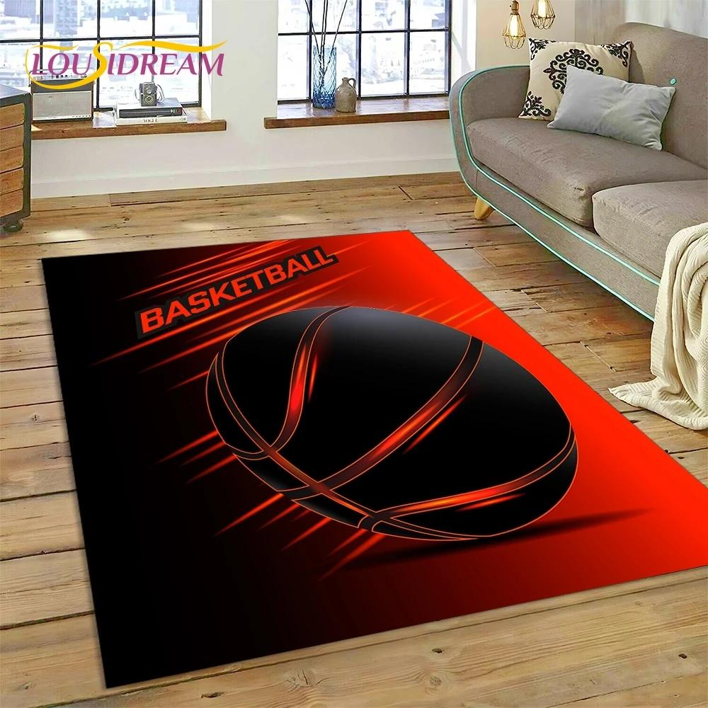 Rama boiska do koszykówki Dywan z kreskówek do sypialni, salonu, dekoracji sofy, duża dekoracja podłogi dla dzieci
