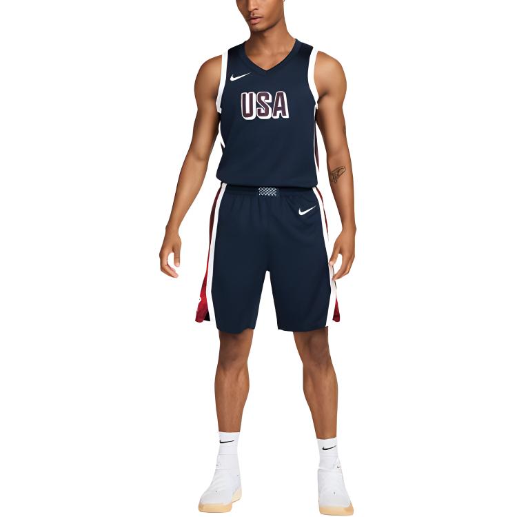 Nike Logo Mid Waist Outdoor Casual Sports Basketball Shorts Men Shorts Obsidian FQ0305-451