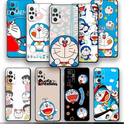Cartoon Doraemon Handyhülle für Redmi Note 11S 9S 11T 10 Lite 9 7 8T 10S 8 11 Pro 9T Note11 Pro 11E Matte Tasche Schwarze Weiche Hülle