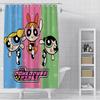 Shower Powerpuffs Girlss Curtain Waterproof Polyester Fabric Paint Colorful Bath Curtains Home Bathroom Decor Curtain With Hook