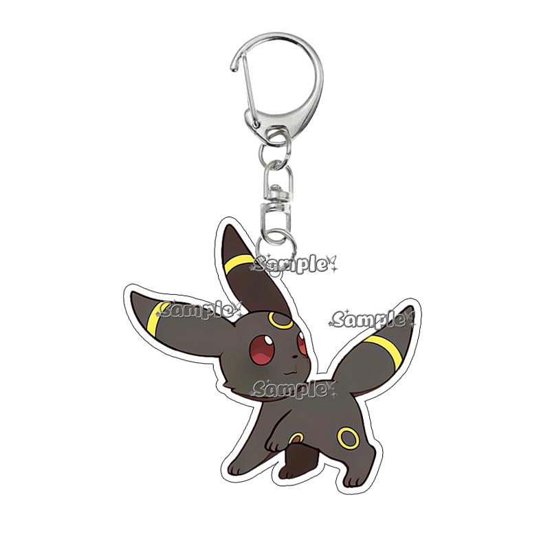 PKM Umbreon Jolteon Glaceon Vaporeon Eevee Anime Cartoon Accessory Acrylic Keychain Backpack Decoration Charm Pendant Gifts Toys