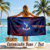 Custom Text Beach Towel, Soft Absorbent Swimming Multi-use TowelCrystal Palace