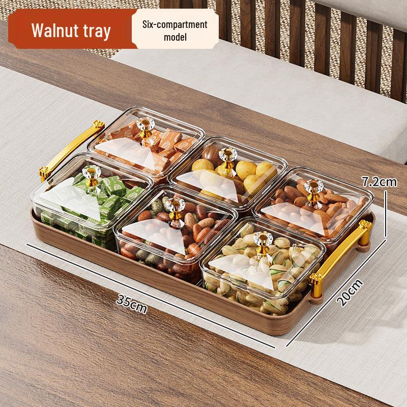 Elegant Multi-Section Candy Dish for Home: Nut & Dried Fruit Tray