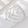 Rhinestone Feet Multi-Layer Fringed Beach Vacation Fashion Simple Anklet Anklet Anklet