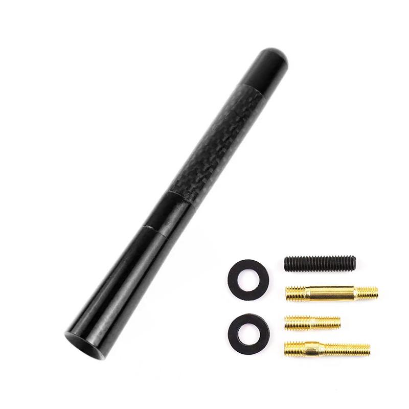 3.5cm 8cm 12cm High Quality Momo Black Carbon Car Roof AM/FM Radio Aerial Decorative Antenna Universal for Most Vehicle Auto