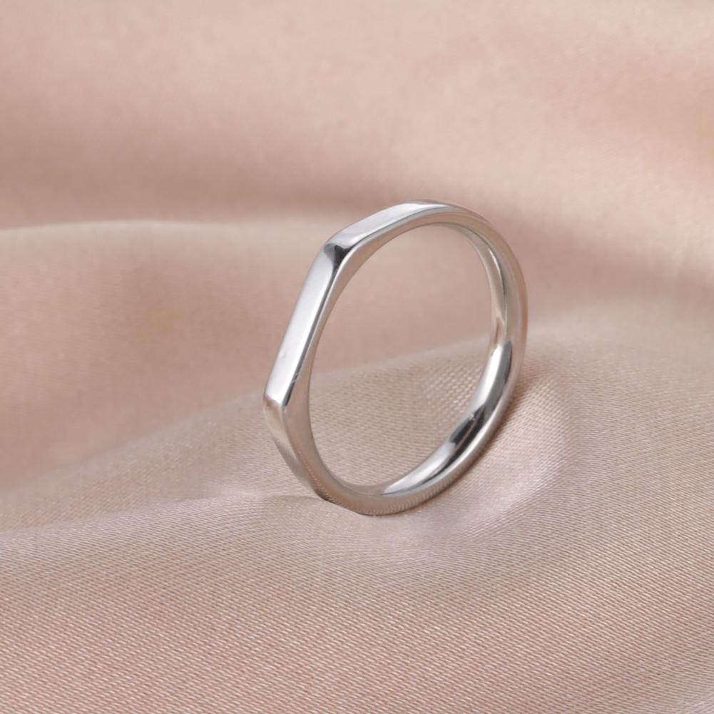 Stainless Steel Ring Heart Star Flower Butterfly Moon Phase Geometric Women's Finger Rings Wedding Gift