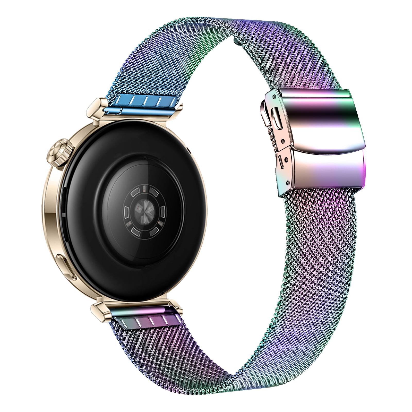 

Для Huawei Watch GT 5 Pro 42мм/GT 5 41мм Ремінець для годинника з нержавіючої сталі Міланський браслет із застібкою-черепашкою Colorful