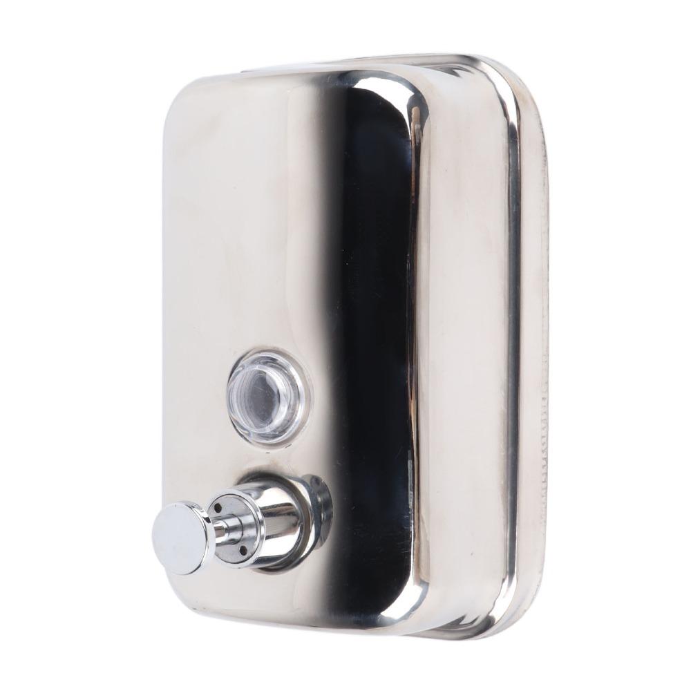 

Silver Soap Dispenser Stainless Steel Liquid Dispenser Bathroom Kitchen Public Washroom