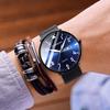 Men's Automatic Movement Watch Quartz Dual Calendar Luminous Waterproof Korean Style Student Wristwatch 2023 New