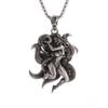 Retro G Skull Necklace Men's Dark Unique Niche Style Punk Exaggerated Death Demon Fashion Pendant
