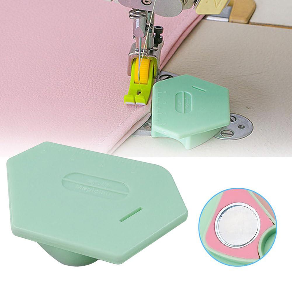 1pcs Magnetic Seam Guide For Sewing Machine Polygonal Anti-Curling Plastic Positioner Universal Positioning Sewing Accessories