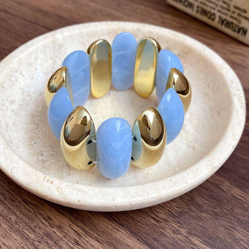 Европейский и американский мраморный овальный акриловый браслет-бенгл - Модное ретро украшение