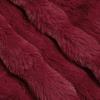 Non slip Artificial Rabbit Fur Blanket Olite Burgundy Red