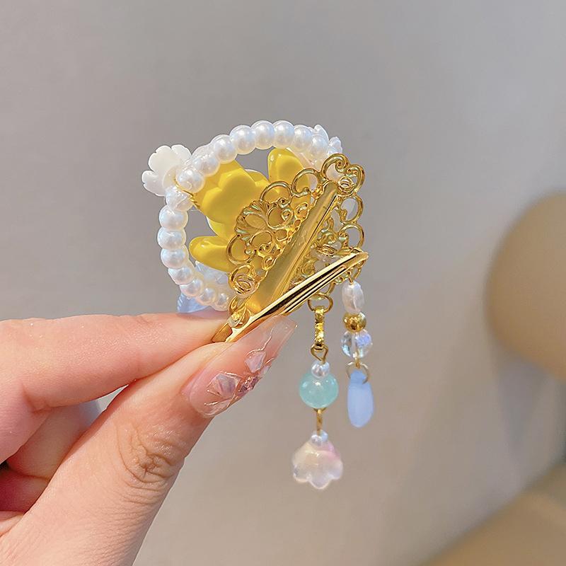 2Pcs Antique Hanfu Super Streamer Children'S Hair Clip Princess Butterfly Edge Clip Hair Accessories Girls On The Clip Head