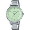 CASIO Quartz Movement Stainless Steel Strap Watch Unisex Green Dial LTP-VT03D-3B