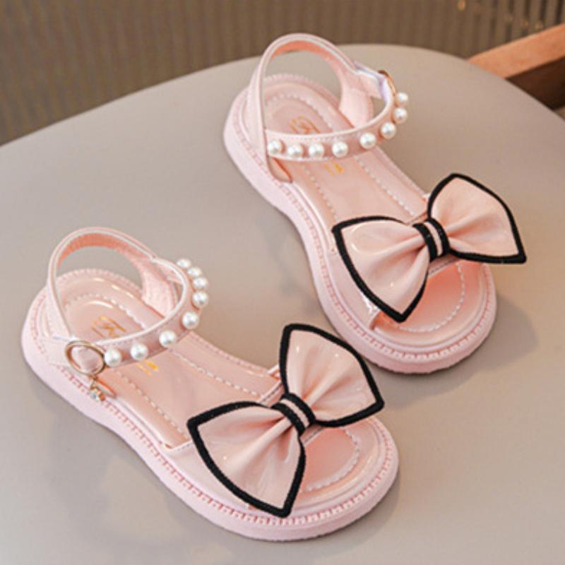 Girls' sandals summer Korean version soft soled princess shoes, big children, little girls, baby students' beach shoes