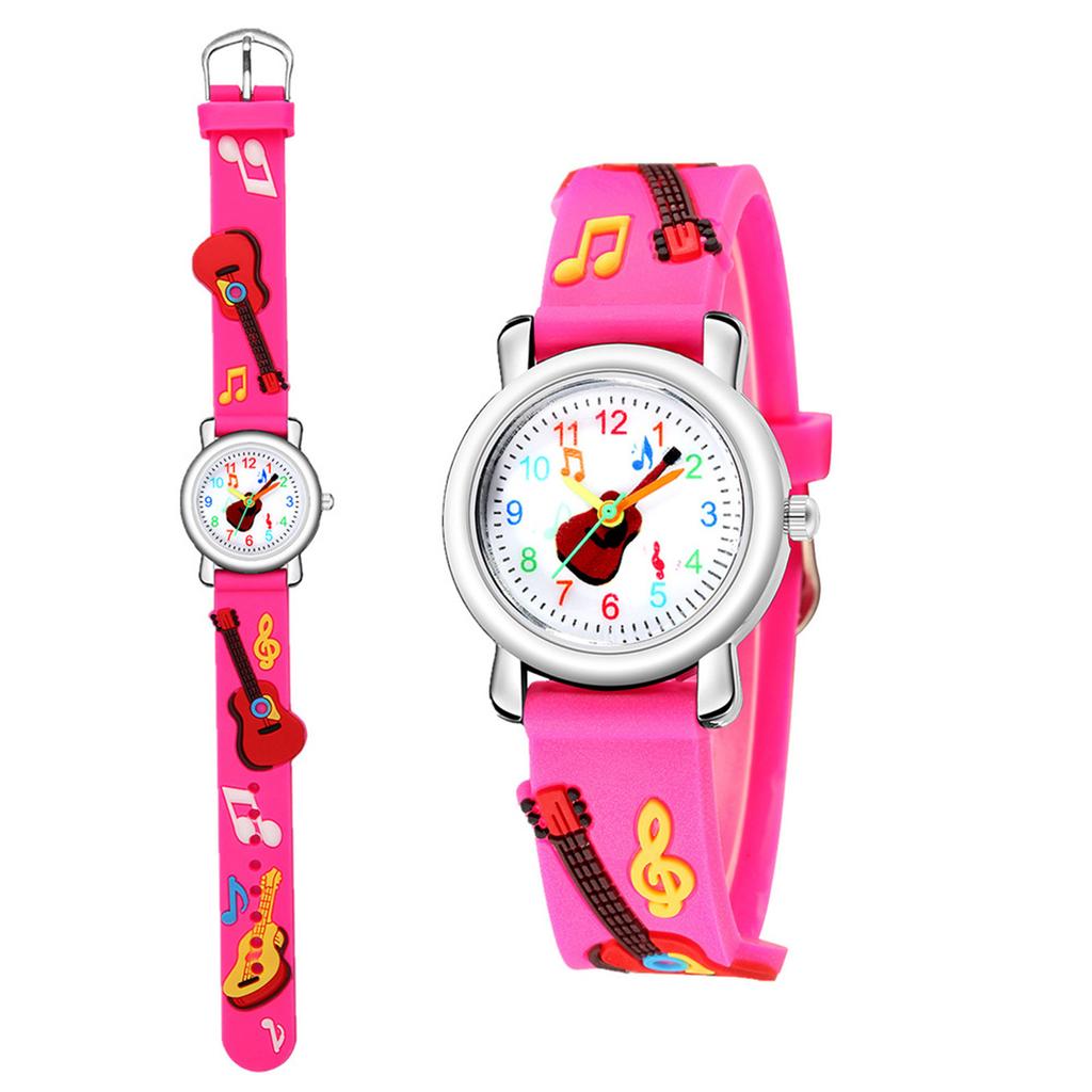 Fashion Cartoons Buckle Dazzling Child Mesh Belt Watch Rubber Watch