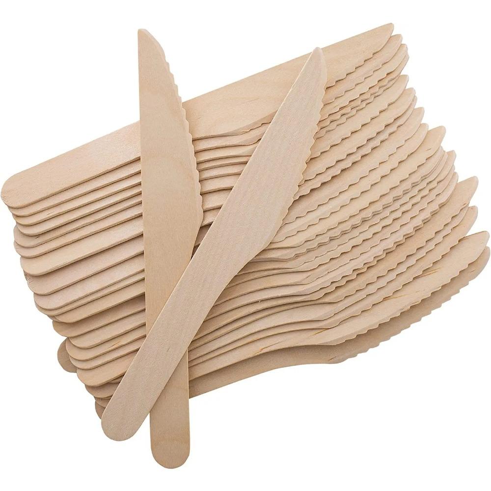 160mm Birch Disposable Wooden Cutlery Set - Alternative To Plastic, Eco Friendly, Biodegradable, Compostable Cutlery