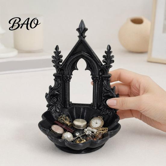 Hairpin Organizer Tray Jewelry Storage Tray, with Gothic Arch Pearlescent Design, Small Perfume And Lipstick Themed Organizer, for Rings Earrings