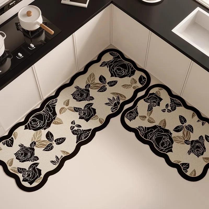 Non-slip Kitchen Floor Mat Diatom Mud Water and Oil Absorbing Rugs Home Decoration Absorbent Bathroom Anti-slip Bath Mat
