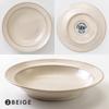 Minoru Pottery Mino Ware Curio 210 Deep Plate Beige 21.2×H4cm