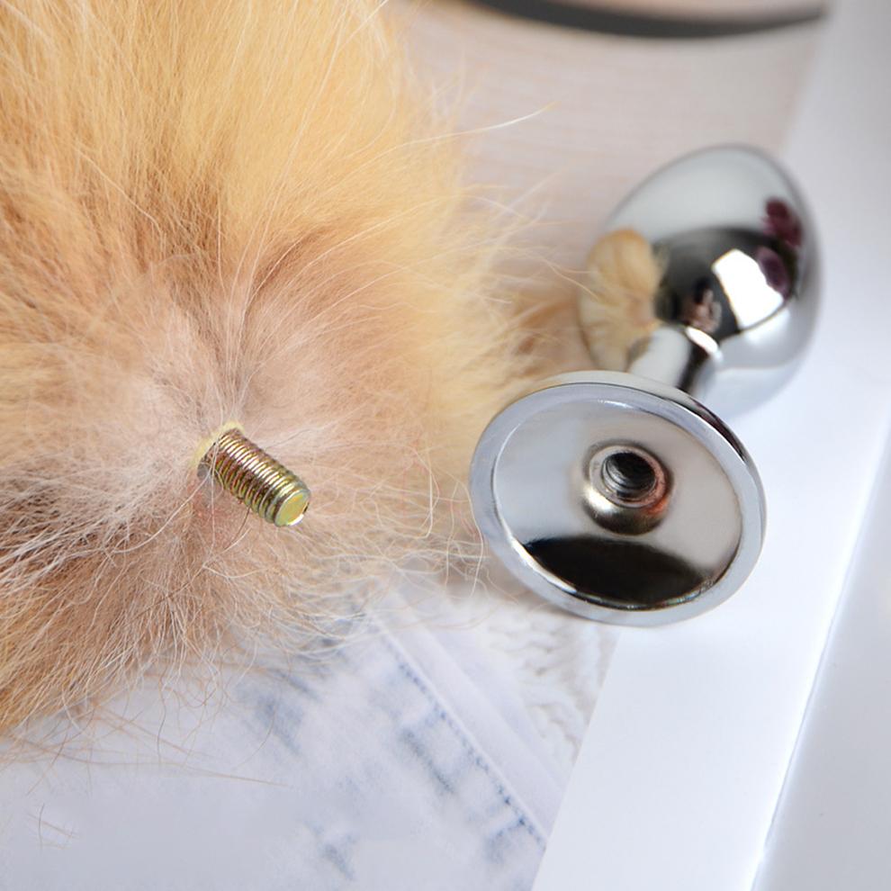Anal Plug with Real Fox Tail for Woman Separable Cosplay Butt Plug Anal Adult Products Masturbator Man Female Couples Sex