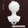 White Fluffy Small Curled Short Hair Synthetic Wig | Grandpa White Hair Clown Figure Cos Special