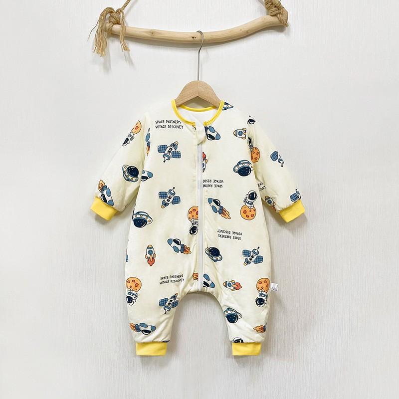 Cotton Warm Sleeping Bag Toddlers 20-50 Lbs Winter Footed Pajama With Leg Separation Tummy Coverage