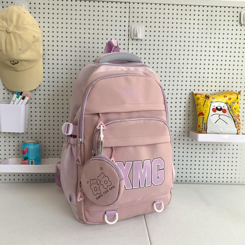 Schoolbag Japanese tooling schoolbag female Korean version ins primary school student change bag backpack large capacity junior high school student 