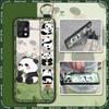 Panda Cartoon Phone Case For UMIDIGI A11 Pro Max Soft Case Wristband Ring Dirt-resistant Silicone Shockproof Wrist Strap