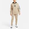 Nike Logo Print Color-Block Pullover Hoodie Men Tops Khaki DD1904-247