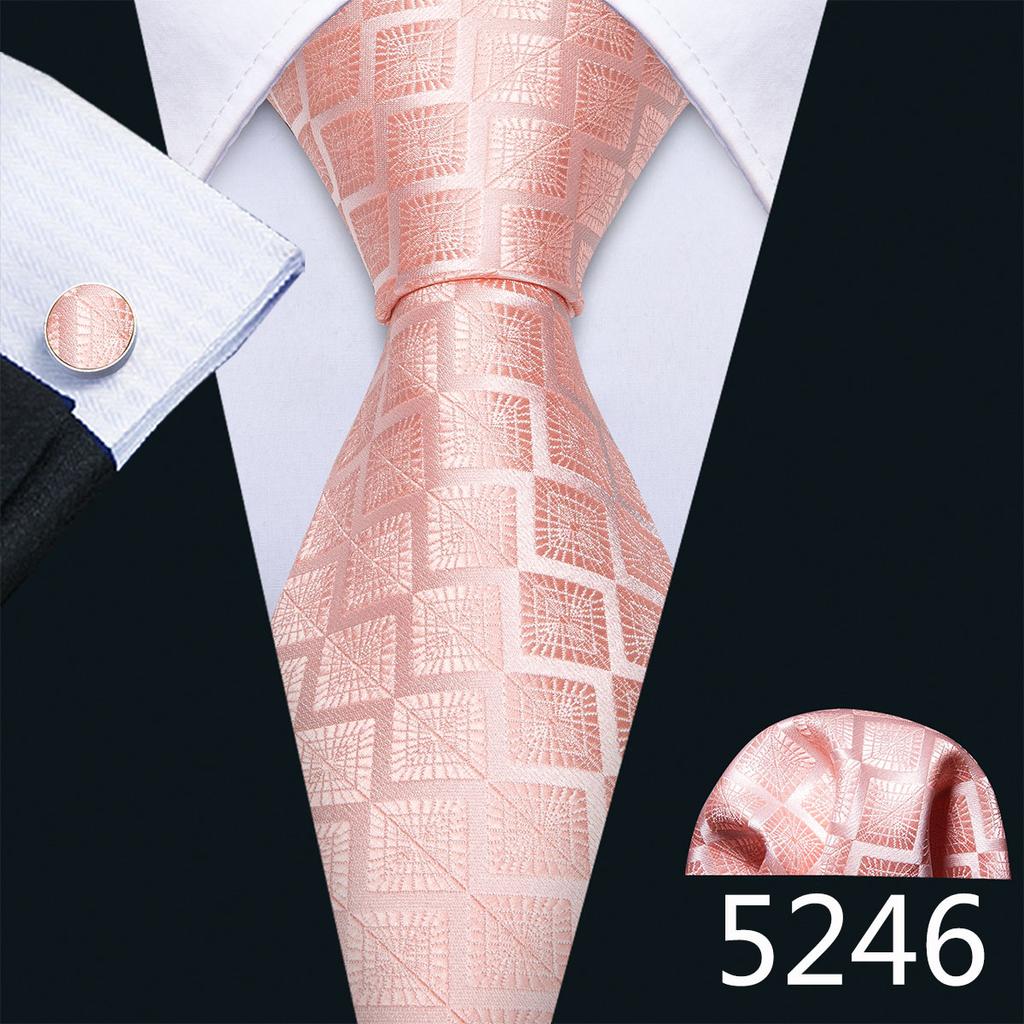 Designer Blue Ties for Men 10 Styles Necktie Pocket Square Cufflinks Set Wedding Dating Party