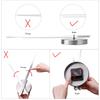3D DIY Wall Clock Arabic Numerals Frameless Mirror Surface Wall Sticker Home Decor for Living Room Bedroom (Black, 19-27 Inches)