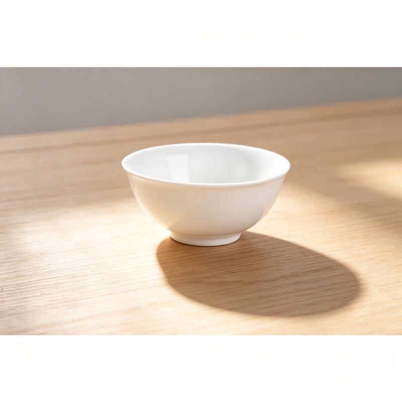 HEC CURTA Commercial Thick White Ceramic Rice Bowl