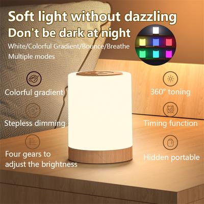 Led Bedside Touch Sensor Nursery  Light Usb Rechargeable Baby Breastfeeding Multifunctional Lamp Dimmable Warm Night Light Soft Eye Care